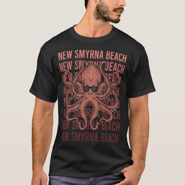 Funny Octopus New Smyrna Beach T Shirt (Framsida)