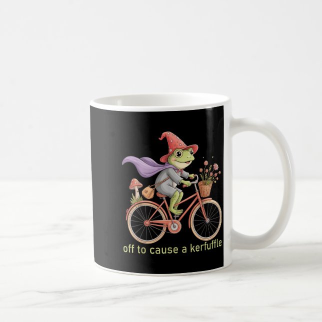 Funny Off To Cause A Kerfuffle Whimsical Wizard Fr Kaffemugg (Höger)