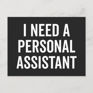 Funny offert för personlig assistent vykort