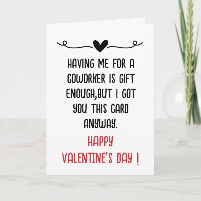 Funny Office Coworking Valentines day Helgkort (Framsida)
