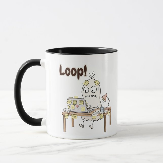 Funny Office Humor Mug - Loop  Mugg (Vänster)