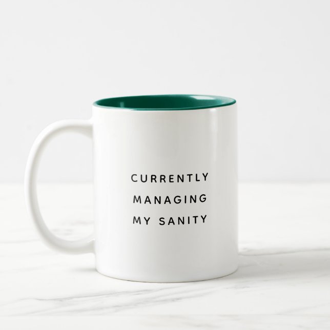 Funny Office Mug For Boss Coworker Manager Modern Två-Tonad Mugg (Vänster)