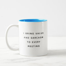 Funny Office Mug With Sarcastic Work Quotes Gifts Två-Tonad Mugg