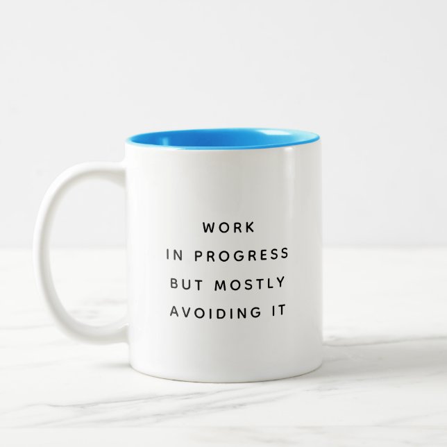 Funny Office Mug With Sarcastic Work Quotes Gifts  Två-Tonad Mugg (Vänster)