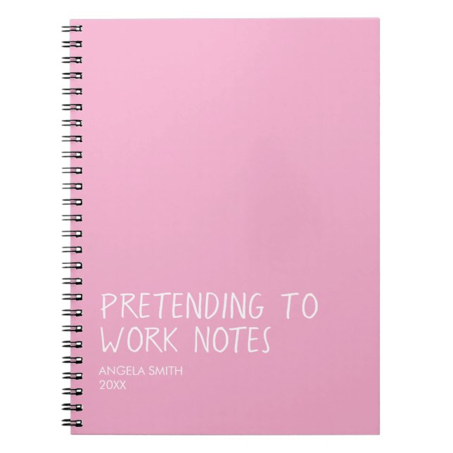 Funny Office Notebook, Pretending to Work Notes  Anteckningsbok (Framsidan)