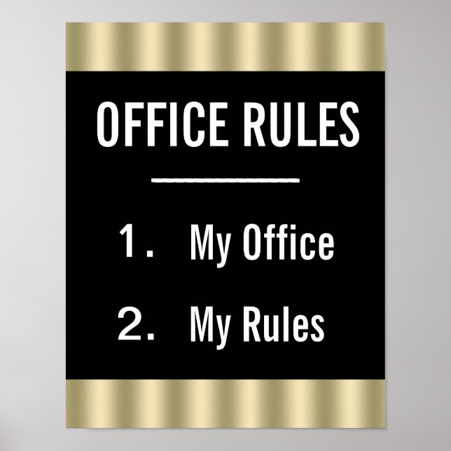 Funny Office Regler Poster (Framsidan)