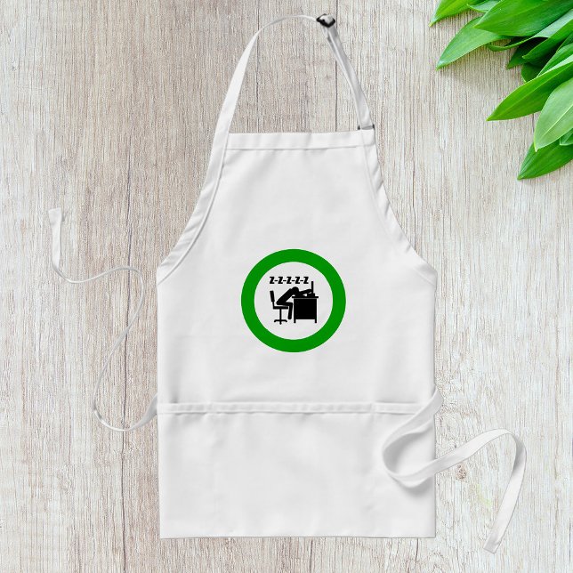 Funny Office Worker Sleeping på Desk Förkläde (Skapare uppladdad)