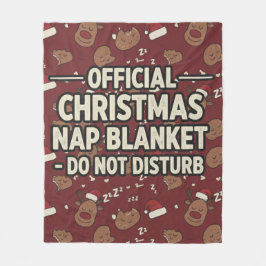 Funny Official Christmas Nap Do Not Disturb Fleecefilt