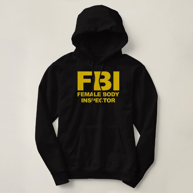 Funny Official FBI Female Body Inspector  T Shirt (Design framsida)