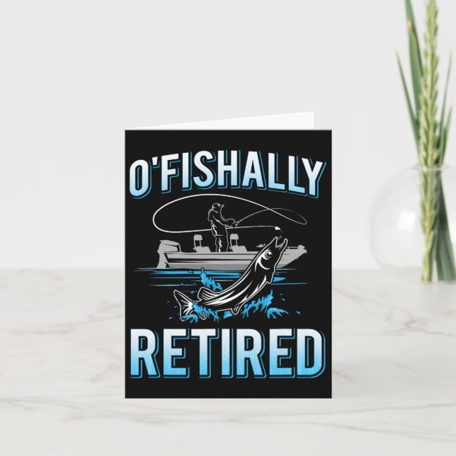 Funny O'Fishally Retrött Tee for Redragen Fishing  Kort (Framsida)