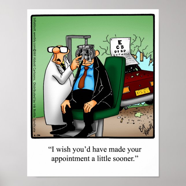 Funny Öga Exam Poster Gift (Framsidan)