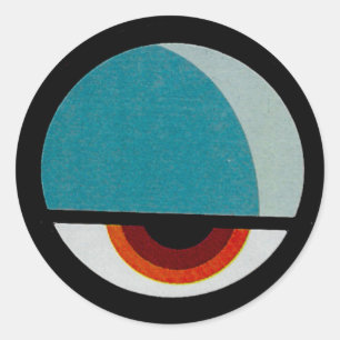 Funny Öga Runt Klistermärke