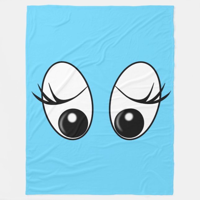 Funny Ögon Fleece Blanket (Framsidan)