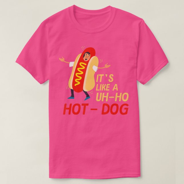 Funny Oh Hett Hund Costume Hotdogolist-gåva T Shirt (Design framsida)