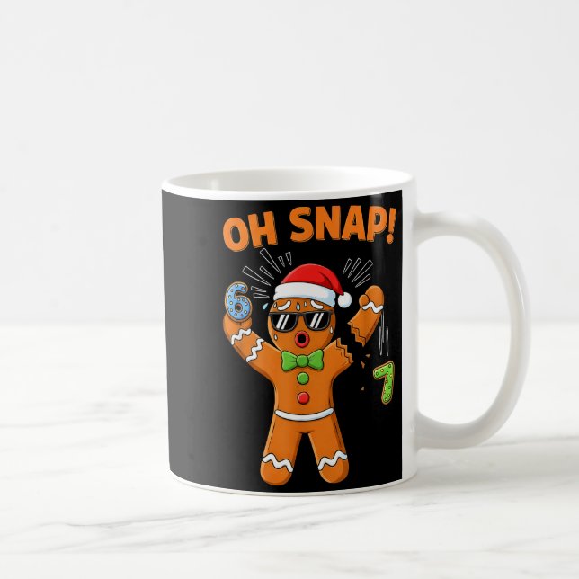 Funny Oh Snap 67 Six Seven Meme Gingerbread Men Wo Kaffemugg (Höger)