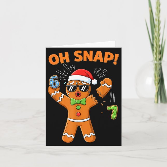 Funny Oh Snap 67 Six Seven Meme Gingerbread Men Wo Kort (Framsida)