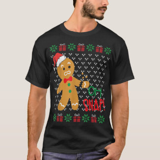 Funny Oh Snap Pepparkaksgubbe Broken Arm Ugly Chri T Shirt