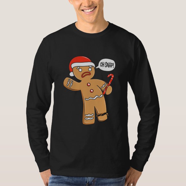 Funny Oh Snap Pepparkaksgubbe  T Shirt (Framsida)