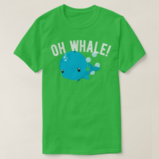 Funny Oh Whale Animal Pun Humor Illustration Novel T Shirt (Design framsida)