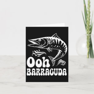 Funny Ohh Barracuda-fiske efter Rock musik Älskare Kort