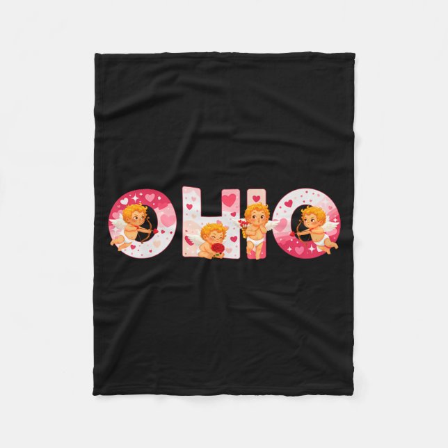 Funny Ohio Cud Midwestern Party O-h-i-o In Valenti Fleecefilt (Framsidan)