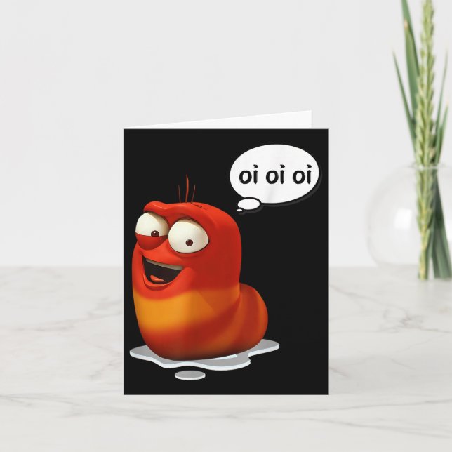 Funny Oi Oi Oi Red Mask Sarcastic Meme Kort (Framsida)