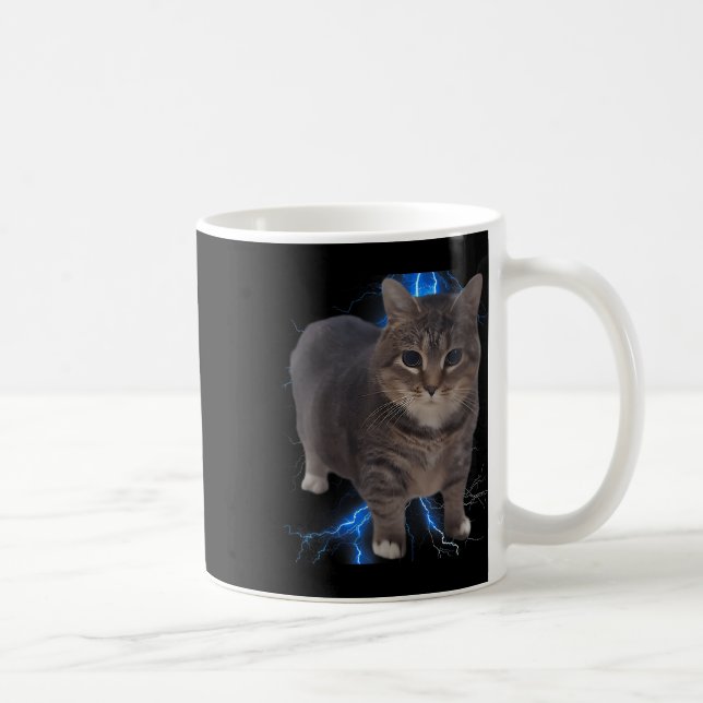 Funny Oiia Oiia Spinning Cat Meme Cat Brainrot Kaffemugg (Höger)