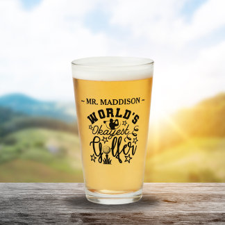 Funny Okayest Golfer Gag Gift Personlig Glaskopp