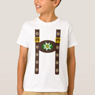 Funny Oktoberfest Lederhosen Suspenders T Shirt
