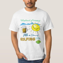 FUNNY! Öl och Golfing - Helg-prognos T-Shirt