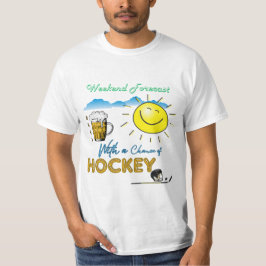 FUNNY! Öl och hockey - Helg prognos T-Shirt