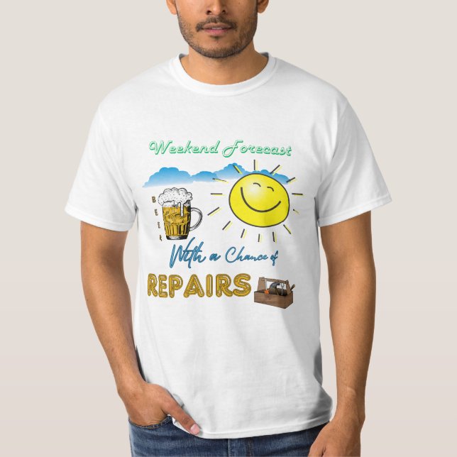 FUNNY! Öl och reparationer - prognos T-Shirt för H (Framsida)