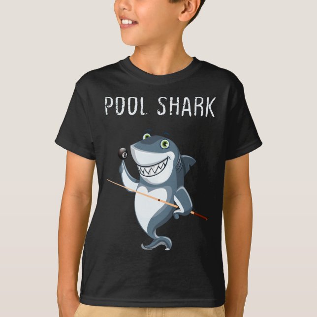 Funny Ol Shark Ol Players Billiard  T Shirt (Framsida)