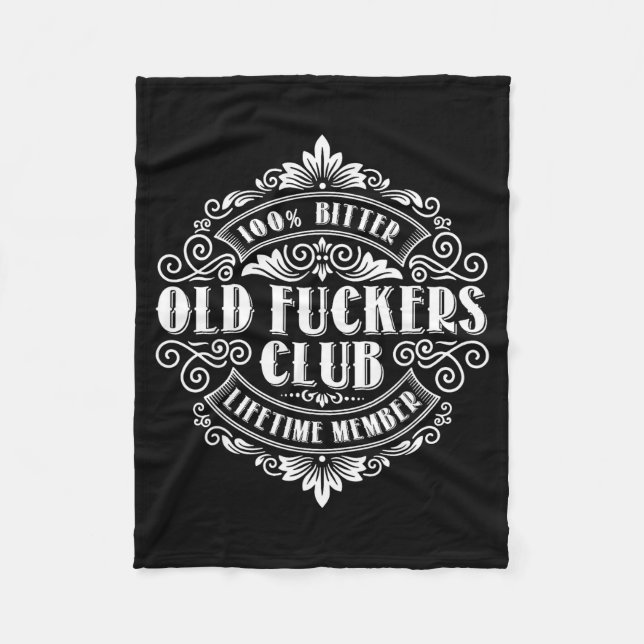 Funny Old Forers Club 100% Bitter Lifetime Member  Fleecefilt (Framsidan)