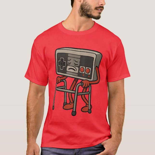 Funny Old Gamer Gaming Retro 80s 90s Video Game Ol T Shirt (Framsida)