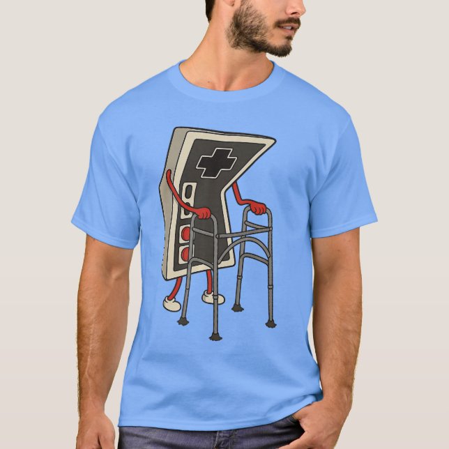 Funny Old Gamer Gaming Retro 80s 90s Video Game Ol T Shirt (Framsida)