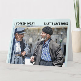FUNNY OLD GUY POOP BIRTHDAY GREETING CARD KORT