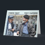 FUNNY OLD GUY POOP BIRTHDAY GREETING CARD KORT<br><div class="desc">BIDRAG ÖVER BACKE-KORTET</div>