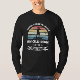 Funny Old Man Paddleboarding Gift Pappa T Shirt