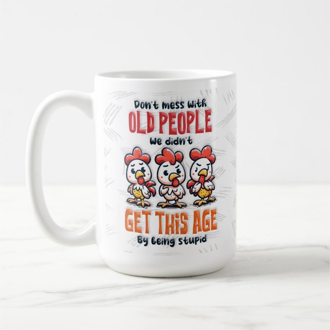 Funny Old People Sassy Gift Kaffemugg (Vänster)