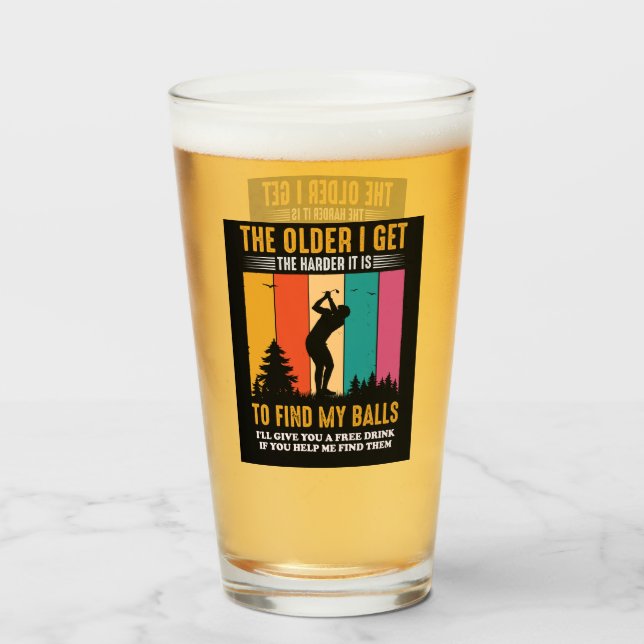 Funny Older Borttappad Golf Bollar som säger Named Glaskopp (Framsida fylld)