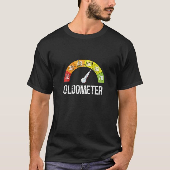 Funny Oldometer för 60:e födelsedagsgag Gift Graph T Shirt (Framsida)