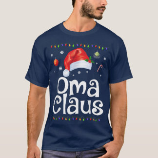 Funny Oma Claus jul Pajamas Santa Gift T Shirt