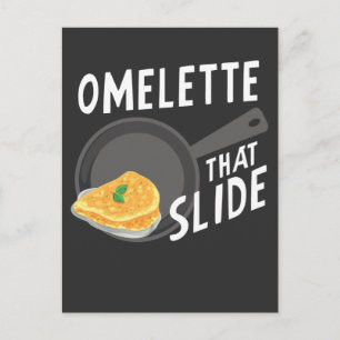 Funny Omelet Breakfast Älskare Egg Food Pun Vykort