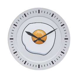 Funny Omelet Breakfast - köksdeka Stor Klocka