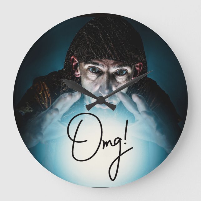 Funny OMG-väggklocka Stor Klocka (Framsida)