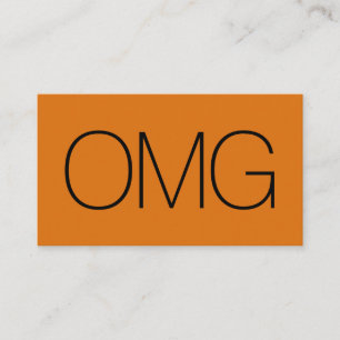 Funny OMG Young Vuxen Bold Orange Visitkort