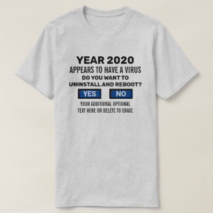 Funny omstart 2020 - identifiering av datorgeek-vi t shirt