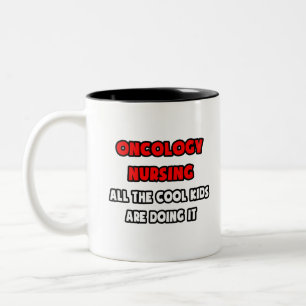 Funny Oncology Nurse Shirts and Gifts Två-Tonad Mugg