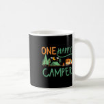 Funny One Happy Camper Summer Vacation Matching Fa Kaffemugg<br><div class="desc">Funny One Happy Camper Summer Vacation Matching Family</div>
